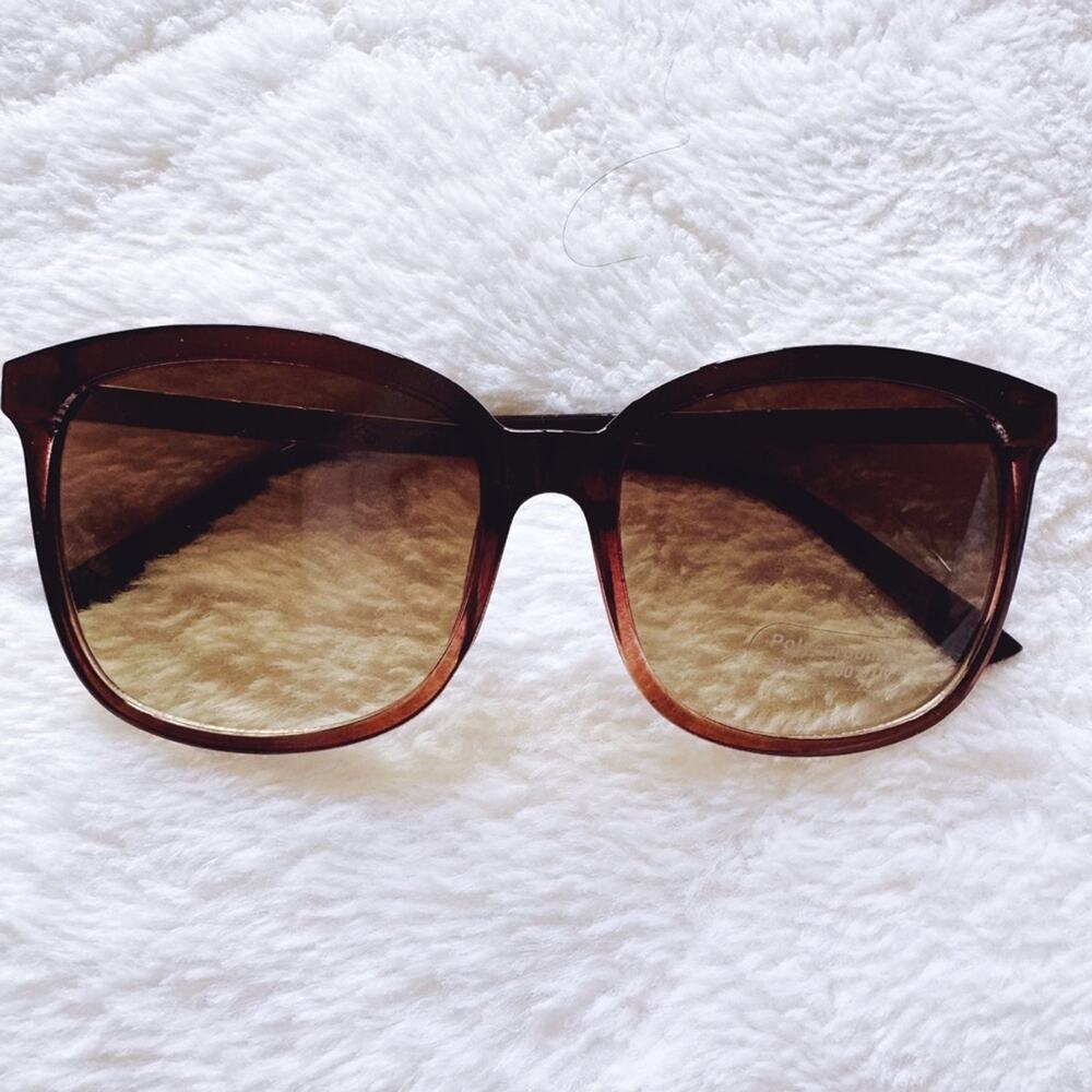 Joanne Clear Brown Square Sunglasses